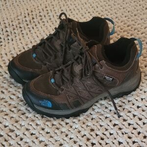 The North Face Brown and Blue Athletic Shoes